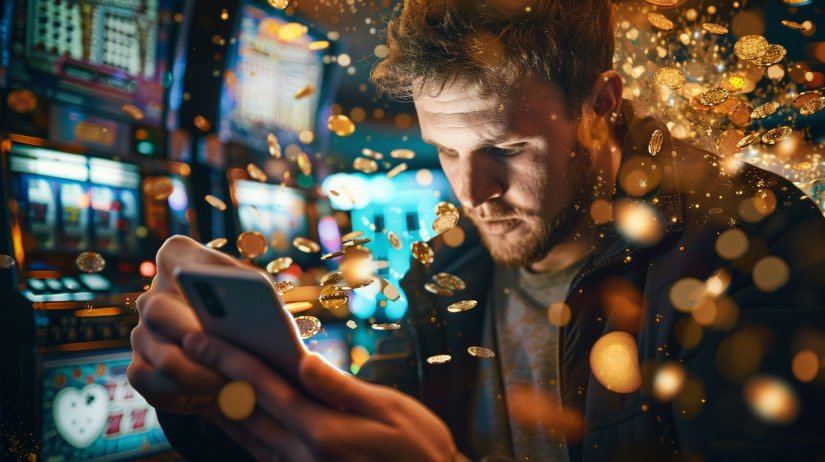 User memanfaatkan perangkat mobile untuk melakukan pembayaran instan melalui dompet elektronik di mpoid dengan antar muka modern